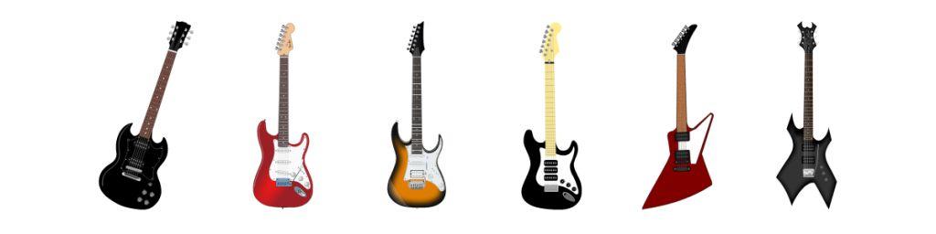 electric guitars weigh according shape and size
