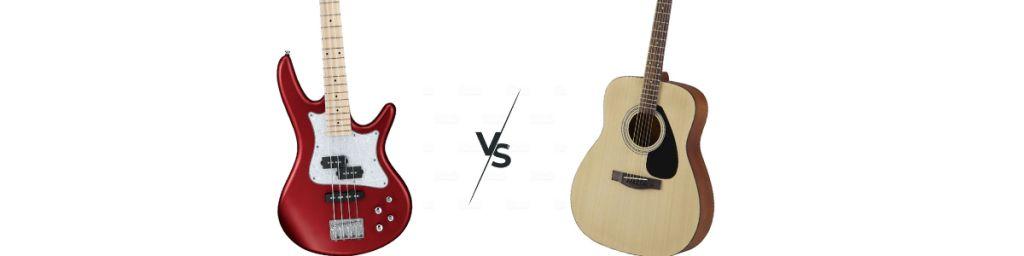 acoustic guitar vs bass guitar